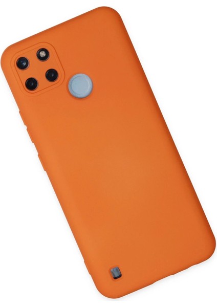 Realme C25Y Kılıf Nano Içi Kadife Silikon - Turuncu - CRM7908-4246