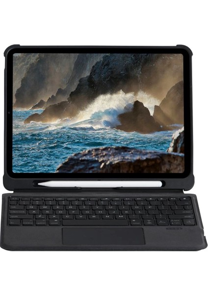 T5206D iPad 10.2 (7.nesil) Kılıf Inter Ledli Klavyeli Tablet Kılıfı - Siyah - CRM5065-5158