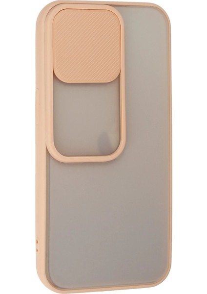 iPhone 13 Pro Kılıf Palm Buzlu Kamera Sürgülü Silikon - Pembe - CRM3360-5505