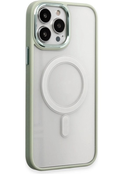 iPhone 15 Pro Max Kılıf Room Magneticsafe Silikon - Su Yeşili - CRM9638-3111
