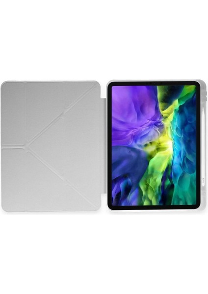iPad Air 4 10.9 Kılıf Kalemlikli Mars Tablet Kılıfı - Gri - CRM6848-2600