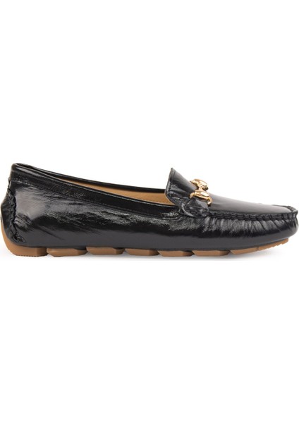 Hakiki Rugan Kadın Tokalı Loafer 700909