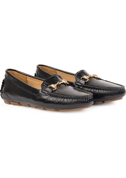 Hakiki Rugan Kadın Tokalı Loafer 700909 fırsatları