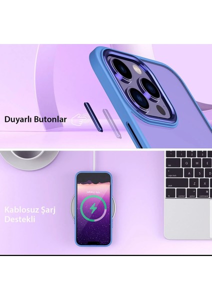 iPhone 15 Pro Max Kılıf Power Silikon - Lila - CRM4934-9368