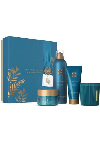 The Ritual Of Hammam Büyük Hediye Seti, Duş Jeli, Vücut Kremi, Kokulu Mum ve Mini Koku Çubukları