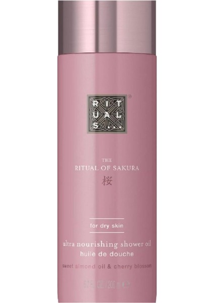 The Ritual Of Sakura Duş Jeli Kuru Ciltler Için 200 Ml, Besleyici ve Hoş Kokulu Yağ Formülü
