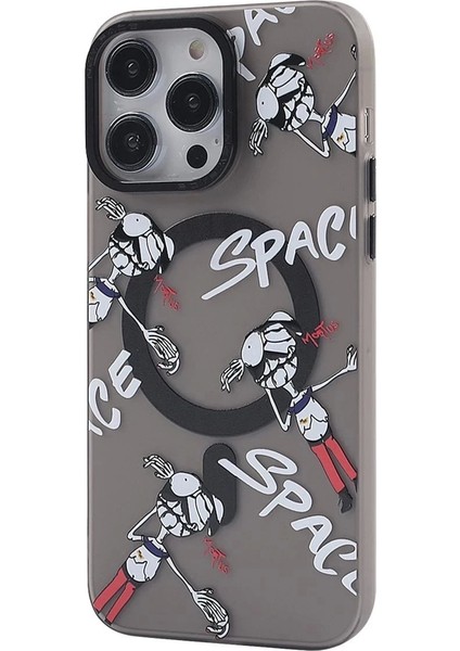 iPhone 13 Pro Max Kılıf Apollo Magneticsafe Desenli Kapak - Apollo Siyah - 3 fiyatları