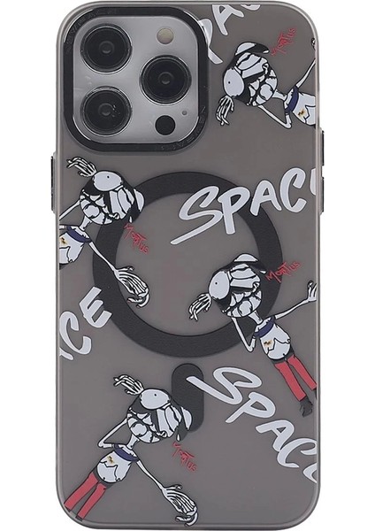 iPhone 13 Pro Max Kılıf Apollo Magneticsafe Desenli Kapak - Apollo Siyah - 3 modelleri