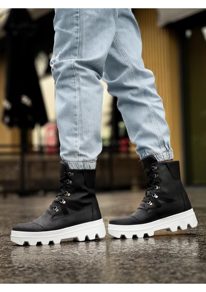 J-B14 Bağcıklı Ortopedik Taban Suya ve Soğuğa Dayanıklı Günlük Kışlık Erkek Spor Bot Bt Siyah fırsatları