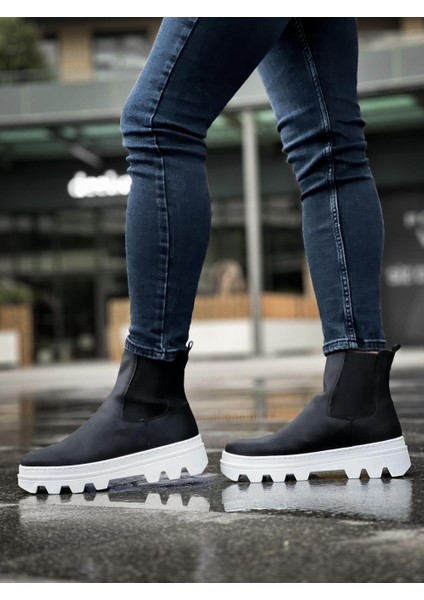 J113 Lastikli Ortopedik Taban Suya ve Soğuğa Dayanıklı Günlük Kışlık Erkek Spor Bot Bt Siyah fırsatları
