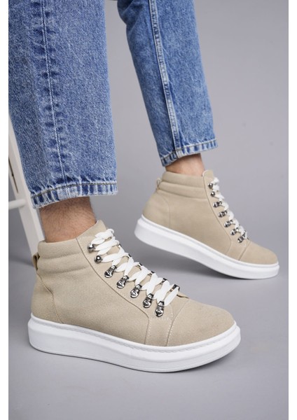 J206 Ottawa Bağcıklı Süet Erkek Günlük Spor Bot Bt Krem