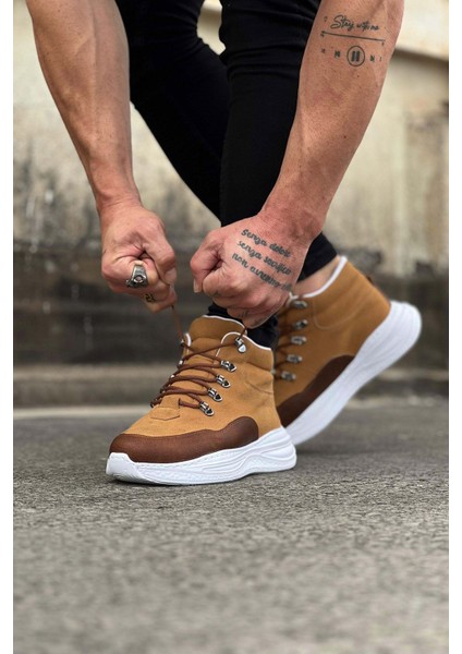 J035 Bağcıklı Ortopedik Taban Suya ve Soğuğa Dayanıklı Günlük Kışlık Süet Cilt Erkek Bot Bt Taba fiyatları