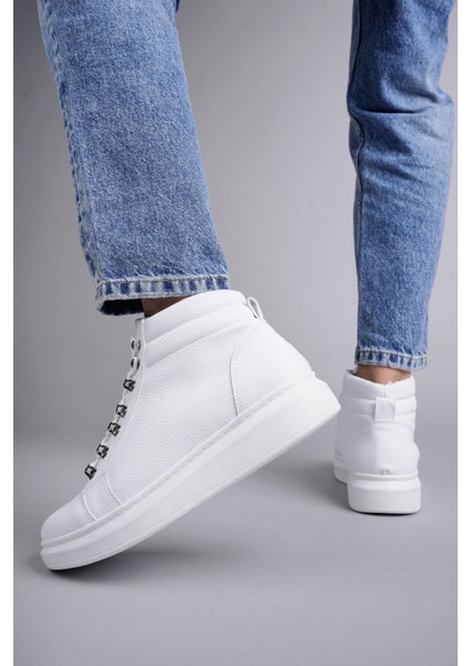 J206 Ottawa Bağcıklı Cilt Erkek Günlük Spor Bot Bt Beyaz modelleri