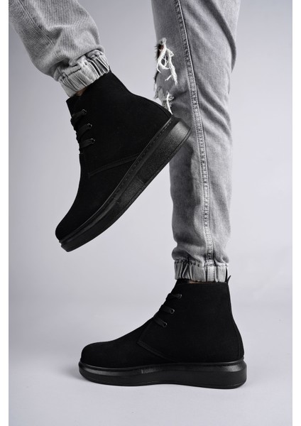 J207 Oslo Bağcıklı Süet Erkek Günlük Spor Bot St Siyah modelleri
