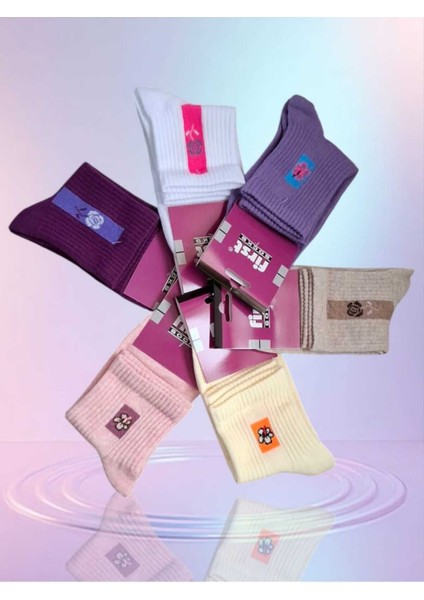 Multiçorap First Socks Renkli Pamuklu Smart Kolej Çorabı 6 Çift fiyatları