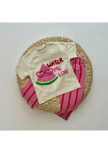 Watermelon Baskılı Müslin Alt Kız Çocuk Takım