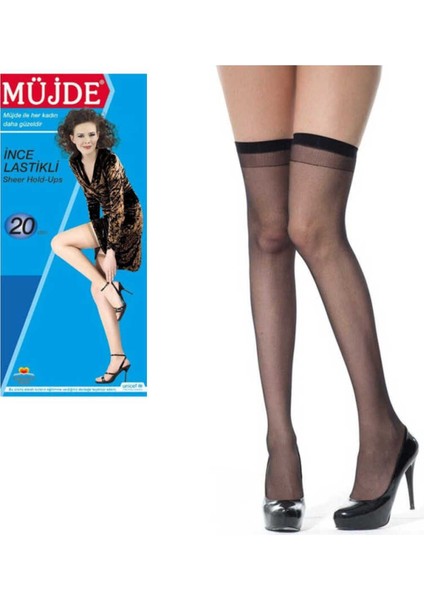 Diz Üstü Ince Lastikli 2 Adet Çorap