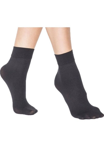 5 Çift 40 Denye Kadın Düz Soket Mus Çorap