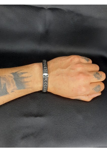Unisex Suni Deri Metal Detaylı El Yapımı Bileklik fiyatları