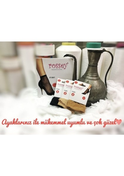 Multiçorap Rossey Parlak Fit (15D) Soket Çorap-Siyah-Ten-Sahra (12 Çift) fiyatları