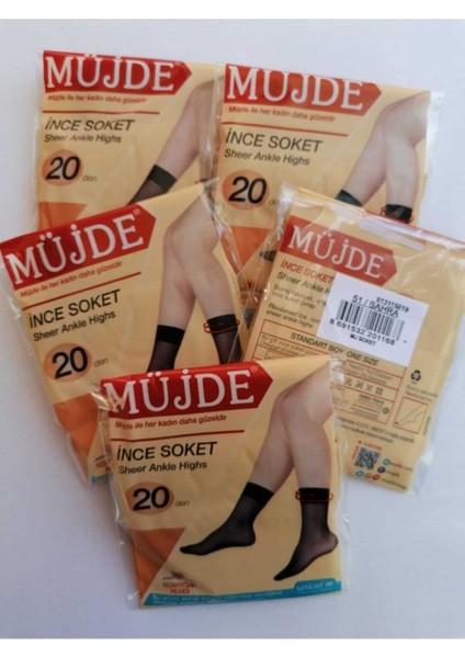 Kadın Sahra 20 Den Ince Soket Çorap 5 Li fiyatları
