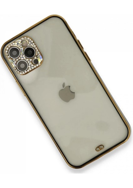 Newface iPhone 12 Pro Kılıf Liva Taşlı Silikon - Siyah modelleri