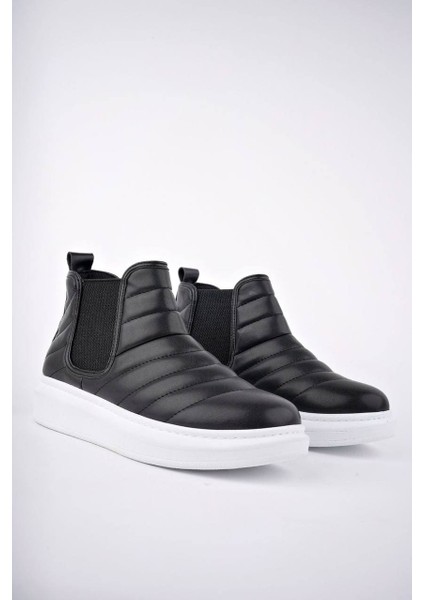 J205 Boston Bağcıksız Cilt Erkek Günlük Spor Bot Bt Siyah fiyatları