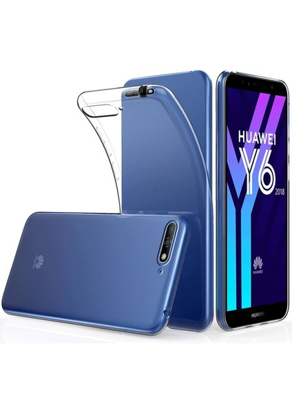 Huawei Y6 2018 Kılıf Lüx Şeffaf Silikon - CPT5562-6624