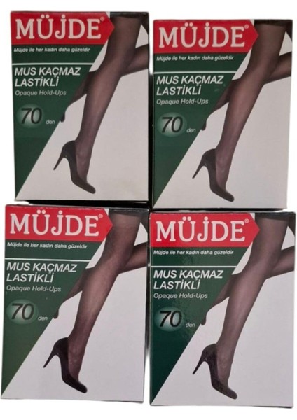 4 Adet 70 Denye Dizüstü Mus Çorap Kalın Mus-38 Bronz