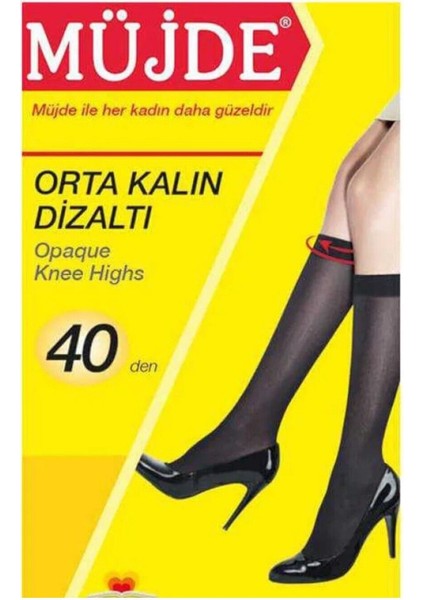 4'lü Paket Fit 40 Den Orta Kalın Diz Altı Çorap 500 Siyah fırsatları