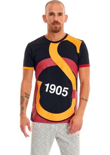 Orijinal Lisanslı Unisex Siyah Arma T-Shirt Gs Aslan Baskılı Hediyelik Ahşap Kutulu