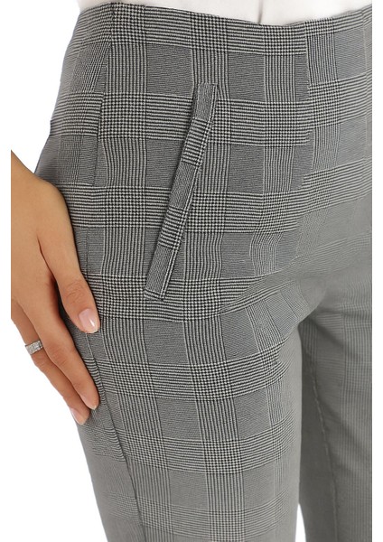 Kadin Ekose Desen Pantolon