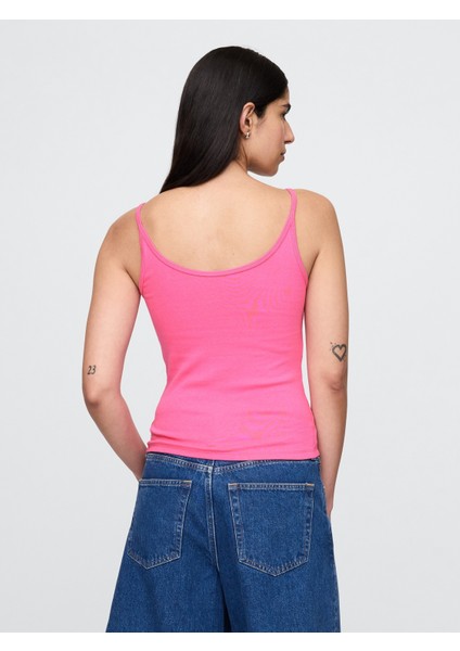 Kadın Pembe Yuvarlak Yaka Crop Atlet modelleri
