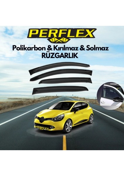 Perflex Polikarbon Kırılmaz Rüzgarlık V2 Mugen Renault Clio 4 2013-2019