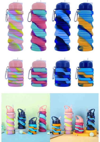 Katlanabilir Portatif Silikon Su Şişesi Hafif Taşınabilir Bpa Free Seyahat Spor Outdoor Matara 500 ml fiyatları