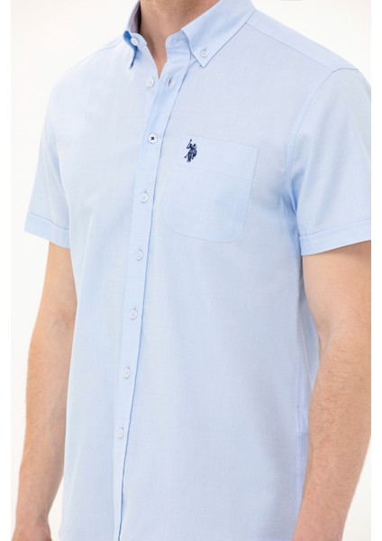 Erkek Açık Mavi Gömlek Kısa Kollu 50263027-VR003