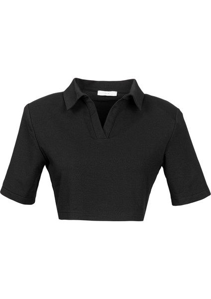 Vatkalı Polo Yaka Crop