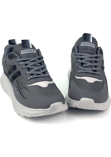 Erkek Füme Buz Bağcıklı Esnek Hafif Günlük Sneaker Spor Ayakkabı