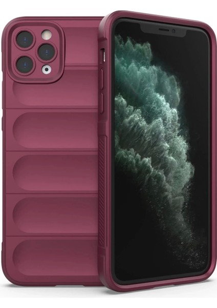 iPhone 11 Pro Kılıf Optimum Silikon - Bordo
