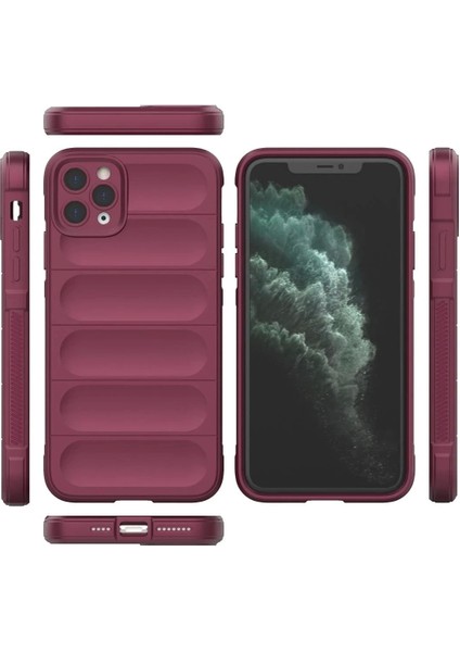 iPhone 11 Pro Kılıf Optimum Silikon - Bordo modelleri