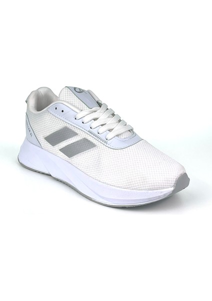 Erkek Beyaz Gümüş Bağcıklı Nefes Alan Esnek Hafif Günlük Sneaker Spor Ayakkabı modelleri