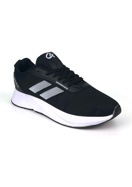 Erkek Siyah Beyaz Bağcıklı Nefes Alan Esnek Hafif Günlük Sneaker Spor Ayakkabı fırsatları