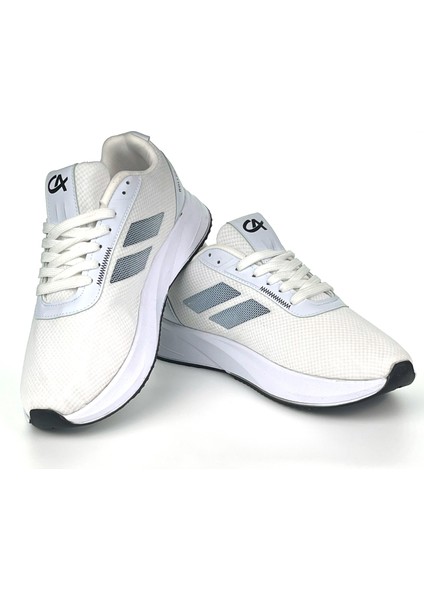 Erkek Beyaz Siyah Bağcıklı Nefes Alan Esnek Hafif Günlük Sneaker Spor Ayakkabı fiyatları