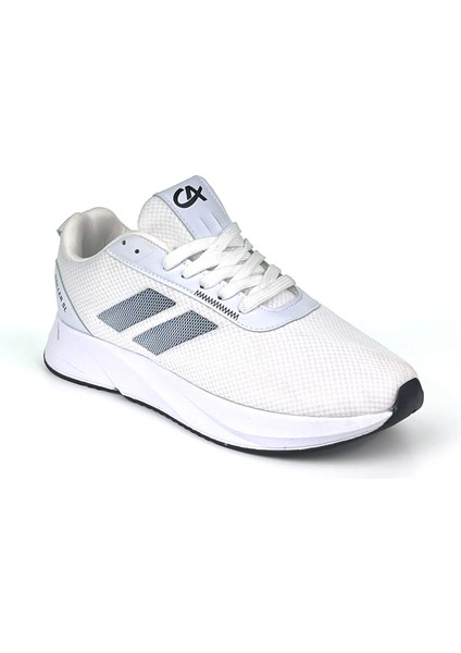 Erkek Beyaz Siyah Bağcıklı Nefes Alan Esnek Hafif Günlük Sneaker Spor Ayakkabı modelleri