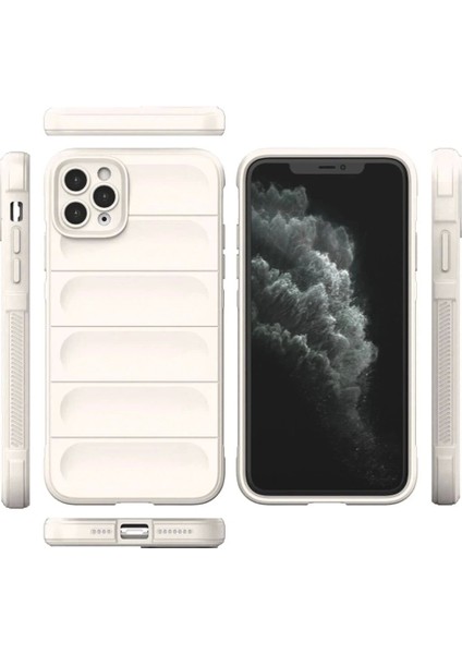 iPhone 11 Pro Max Kılıf Optimum Silikon - Krem modelleri
