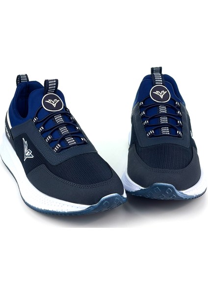 Erkek Lacivert Bağcıksız Esnek Çok Hafif Günlük Sneaker Spor Ayakkabı