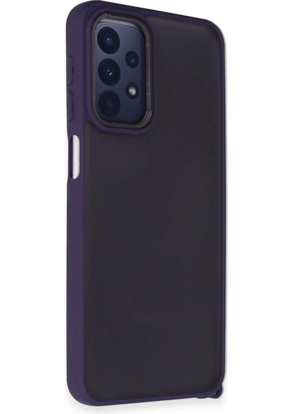 Samsung Galaxy A23 4g Kılıf Elegant Kapak - Derin Mor