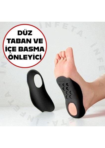 Içe Yamuk Basma ve Düz Taban Önleyici-Düzeltici Ortopedik Tabanlık Ayakkabı Tabanlık Topuk Yastığı