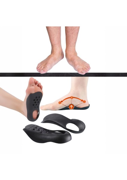 Içe Yamuk Basma ve Düz Taban Önleyici-Düzeltici Ortopedik Tabanlık Ayakkabı Tabanlık Topuk Yastığı fırsatları