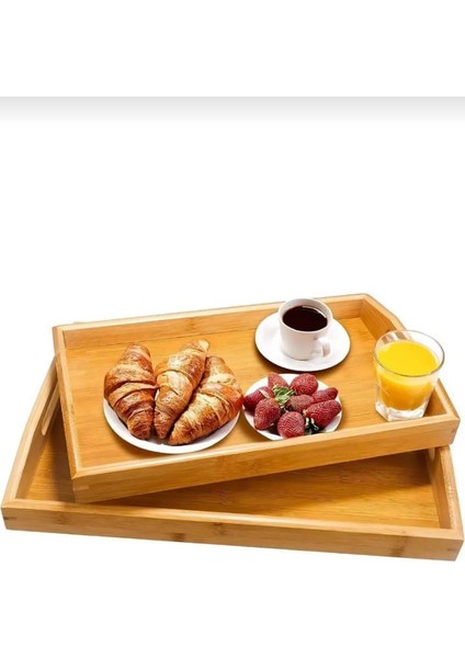 Bambu Dikdörtgen Sunum Tepsisi